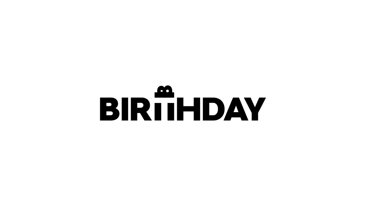Birthday 2026 animated logo